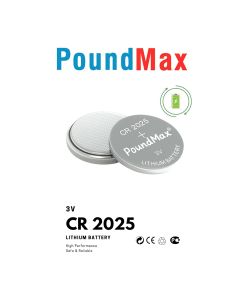 PoundMax Lithium CR2025 Knopfzellen-Batterien, 3V